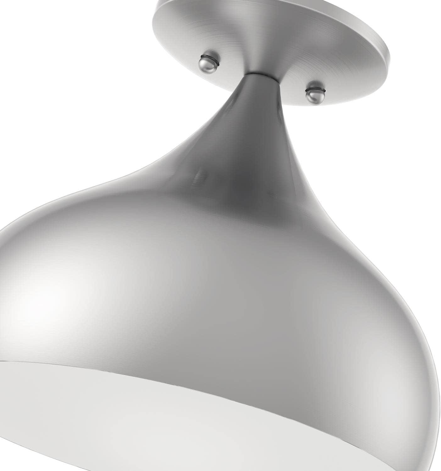 Livex Lighting Amador 1 - Light Semi-Flush Mount in  Brushed Nickel