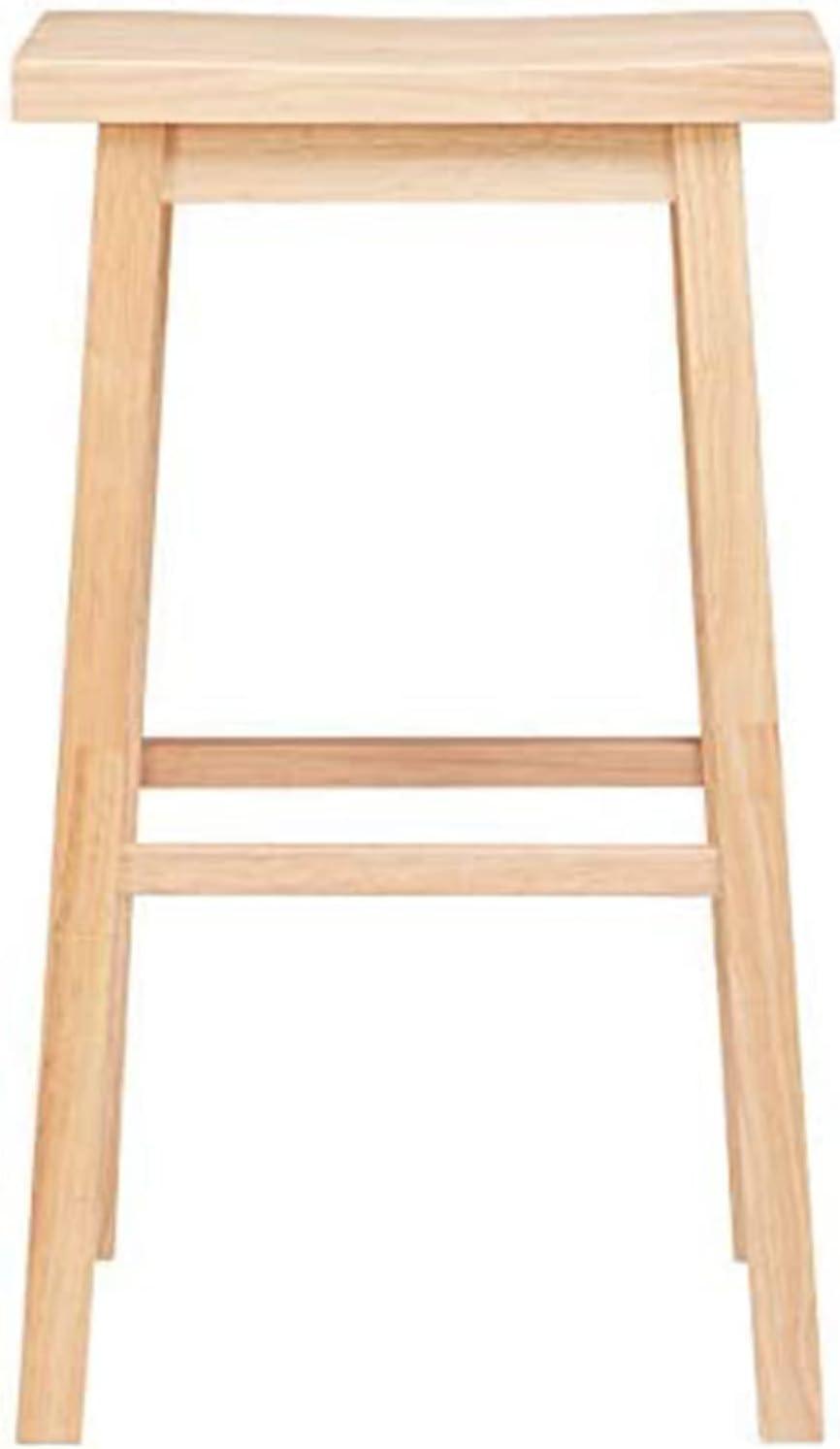 Natural Wood Saddle-Seat 30" Backless Counter Stool