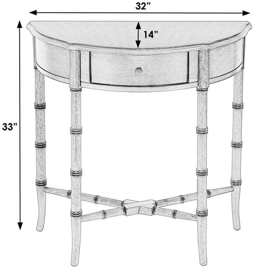 Butler Specialty Company Skilling Wood Demilune Console Table - Olive Ash