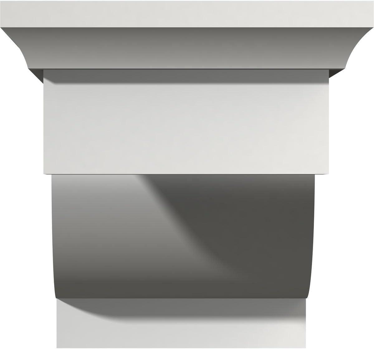 White Urethane Decorative Corbel Bracket, 6 x 7.5 x 5 Inches