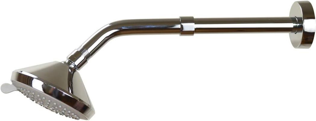 Purelux Shower Arm Extension, 6 inches Shower Head Extender Water Outlet Lowers Existing Shower Head, Chrome Finish Made of Solid Stainless Steel