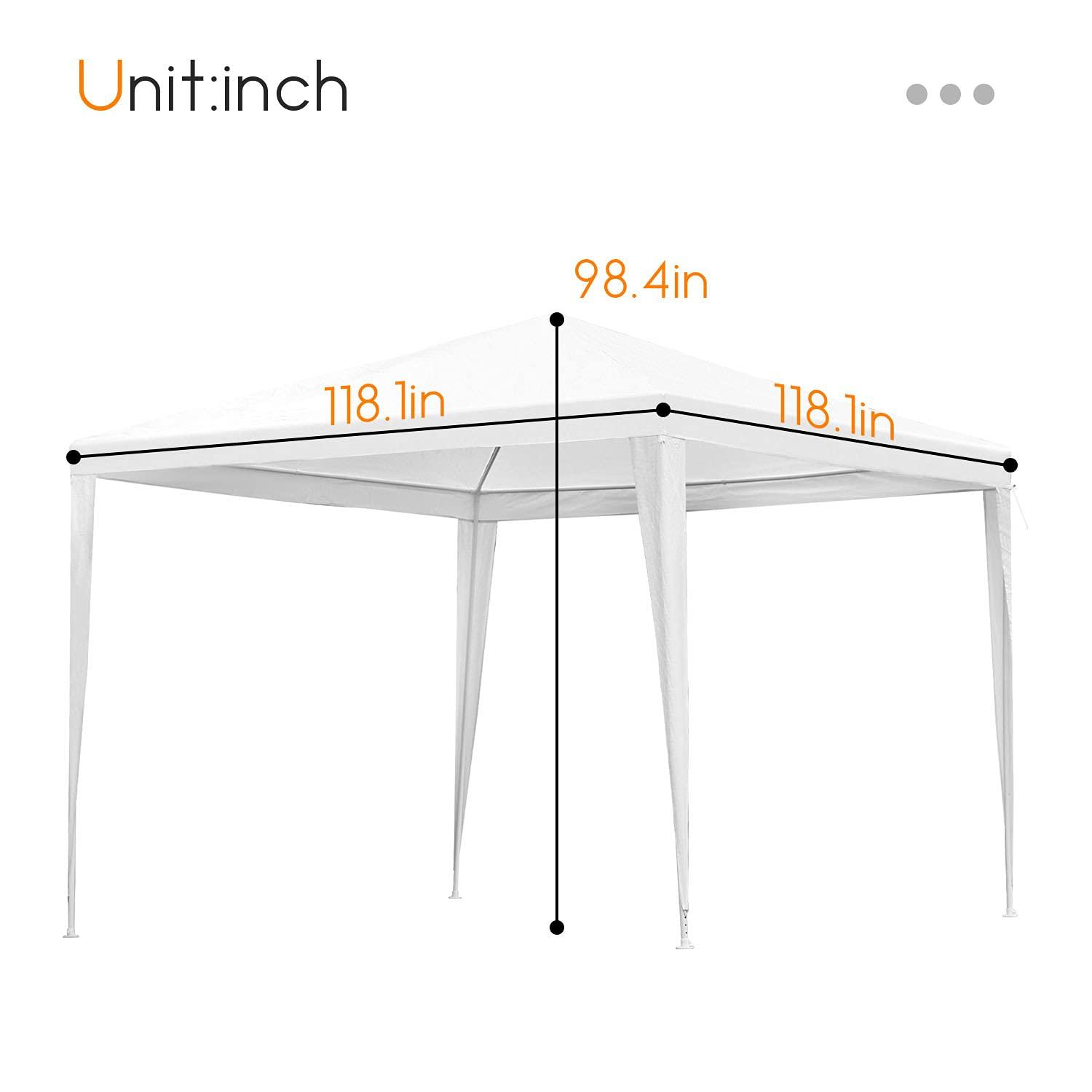 FDW 10' x 10' Outdoor Canopy Party Wedding Tent Garden Gazebo Pavilion Cater Events & Reviews | Wayfair