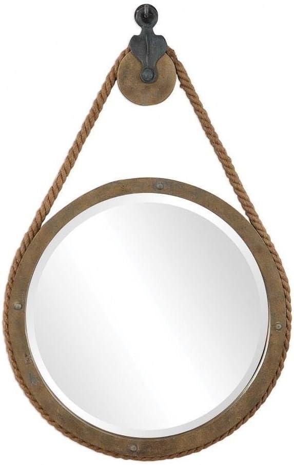 Uttermost Melton Round Pulley Mirror