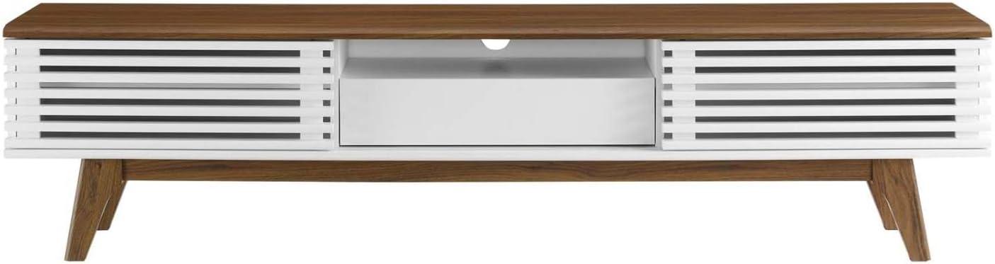 Render 70" TV Stand Walnut White