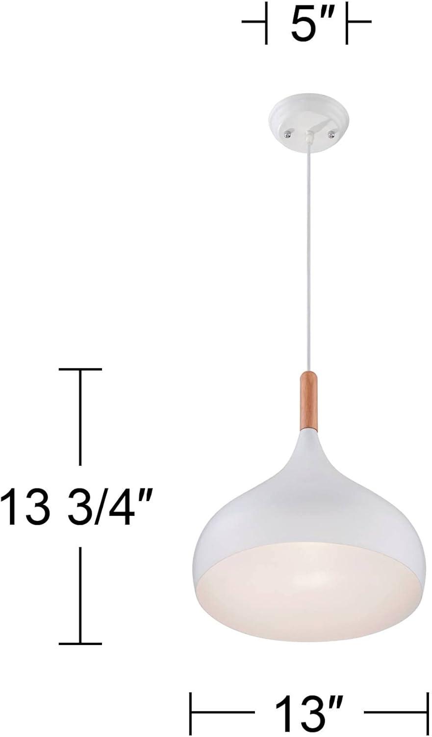 Possini Euro Design Felton Black Mini Pendant Light 12" Wide Farmhouse Rustic Rounded Shade for Dining Room Home Foyer Kitchen Island Entryway Bedroom