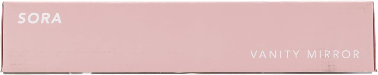 Rose Gold Trifold Vanity Mirror with LED Lights and Magnifications