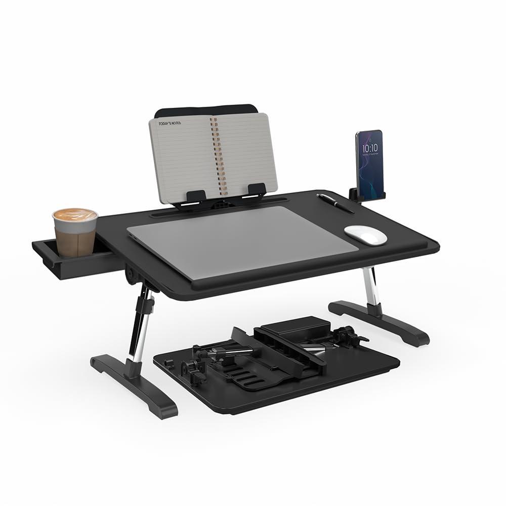 Limitless TotalDesk Portable Workstation Lap Desk with 12.3" Adjustable Height and Tilt 5.8lb - Black