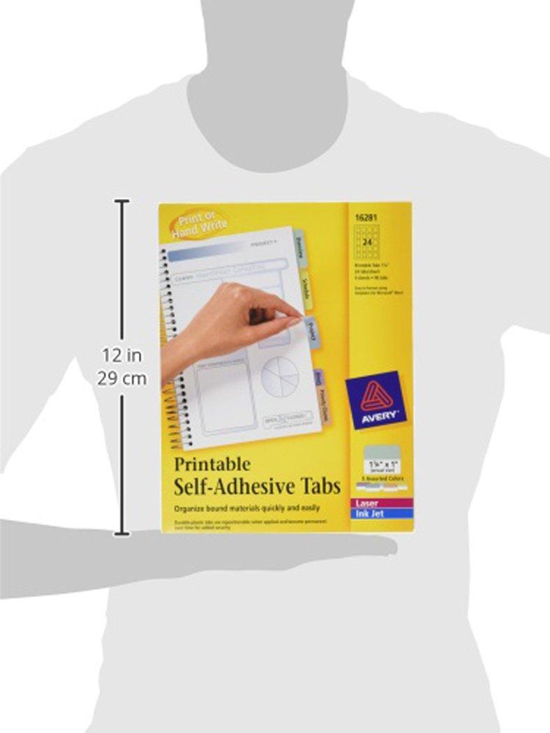 Avery Consumer Products Avery® Printable Repositionable Plastic Tabs PVC / Vinyl Hanging Files Cabinet