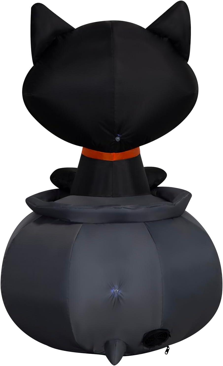 Gemmy Industries 3.5 Foot Hocus Pocus Binx in Cauldron Light Up Halloween Inflatable Lawn Decoration