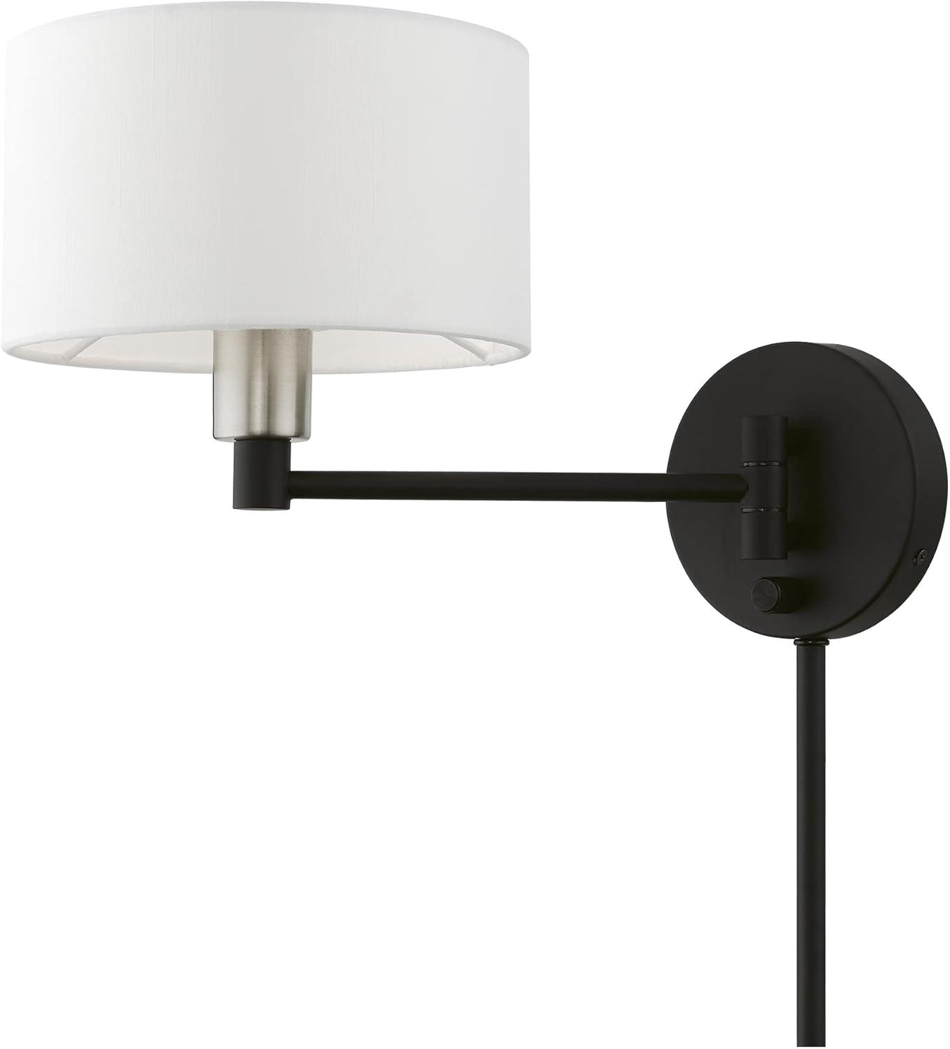 Livex Lighting 1 - Light Wall Light in  Black/Brushed Nickel