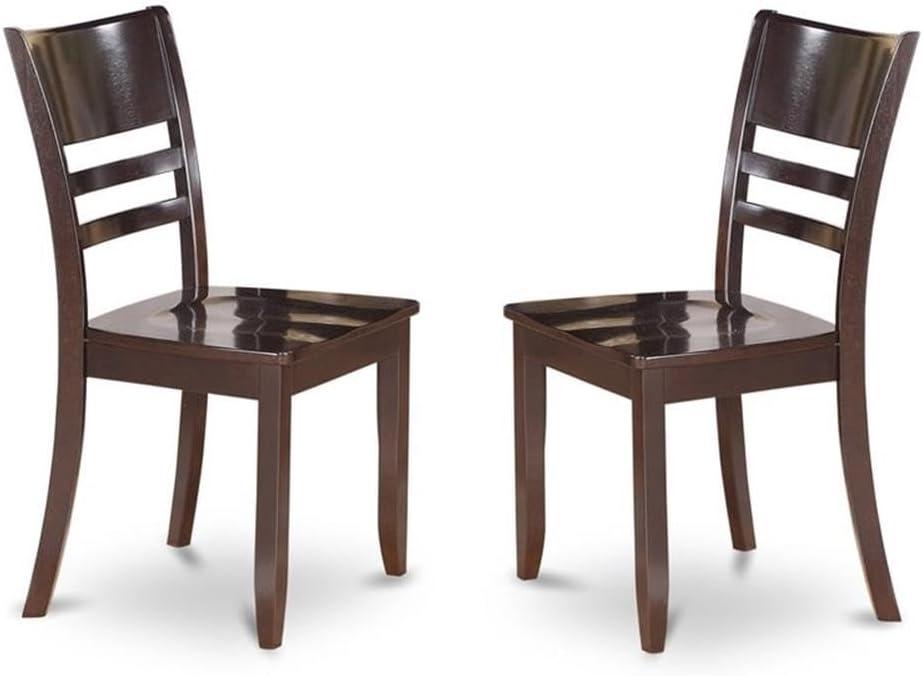 Cappuccino 54" Square Dining Table Set with 8 Wood Chairs