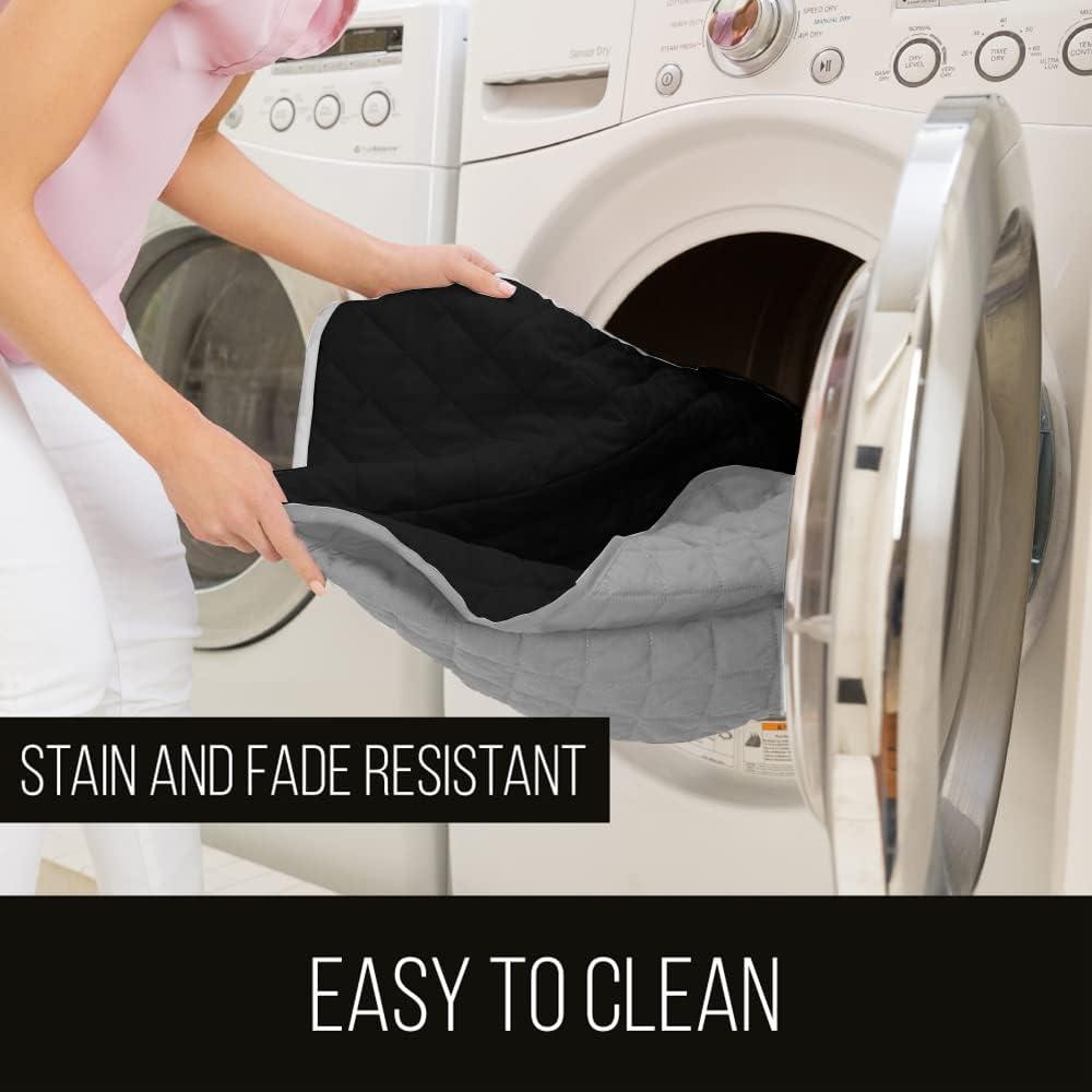 Sofa Shield Sectional Slip Cover, Large Cushion Protector for 30x30" Seat, Light Gray Charcoal