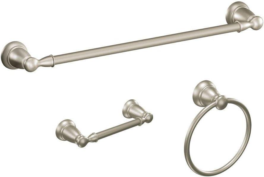 Moen Banbury Brushed Nickel Bathroom Hardware Kit with Zinc