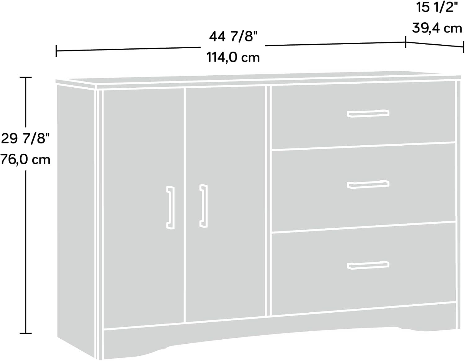 Hadder 3 Drawer 44.8" W Combo Dresser