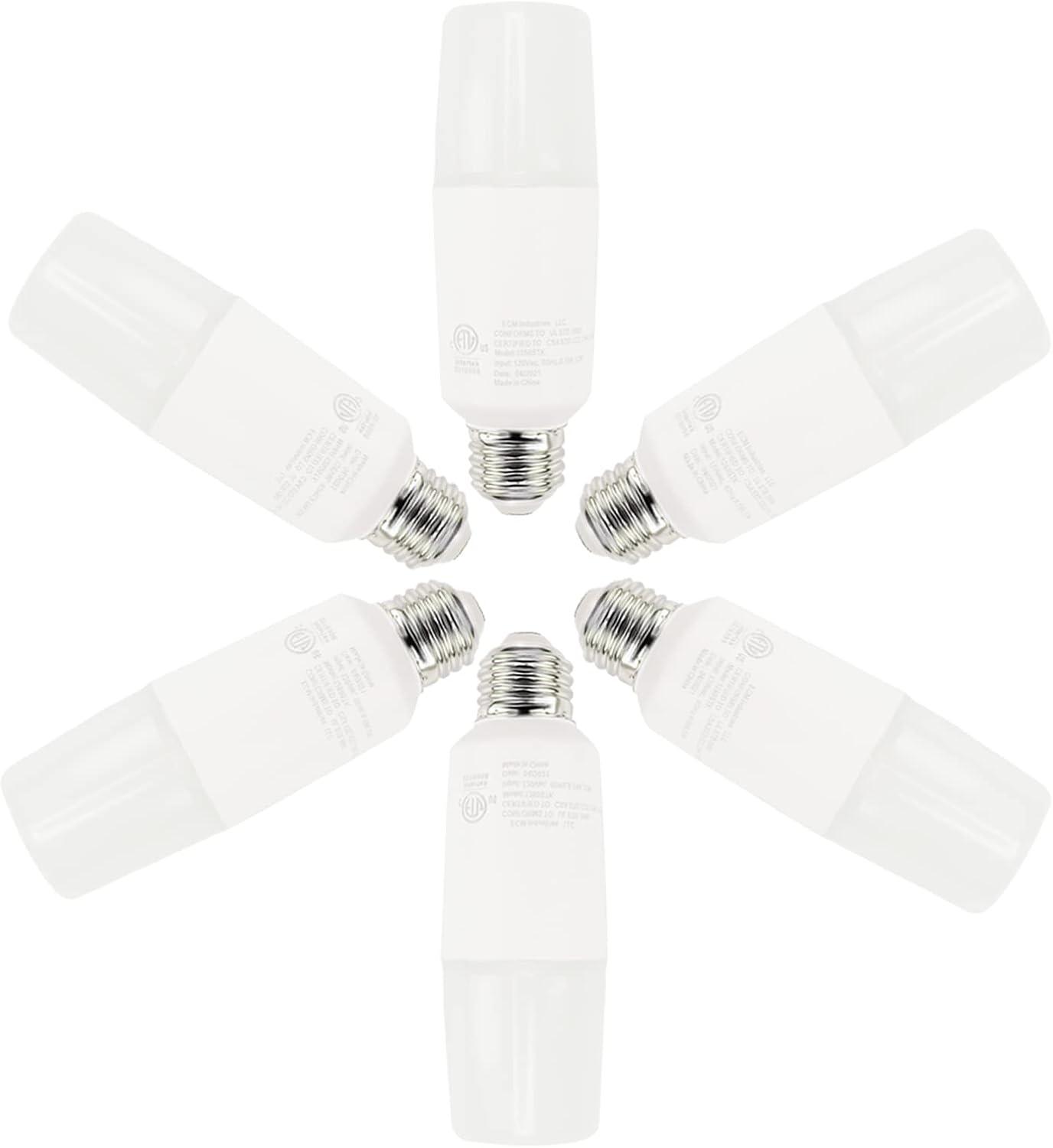 EP 75W Equivalent LED Bulb - 12W 1100 Lumens 5000K Daylight White Non-Dimmable E26 Medium Base - Bright Bulbs for Home, Bedroom, Office Lamp, 6 Pack