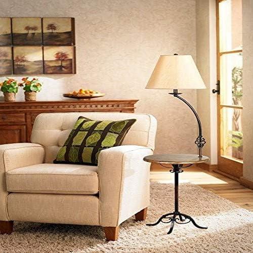 Cal Lighting Andros 17" Durable Metal Floor Lamp with Glass Tray in Silver