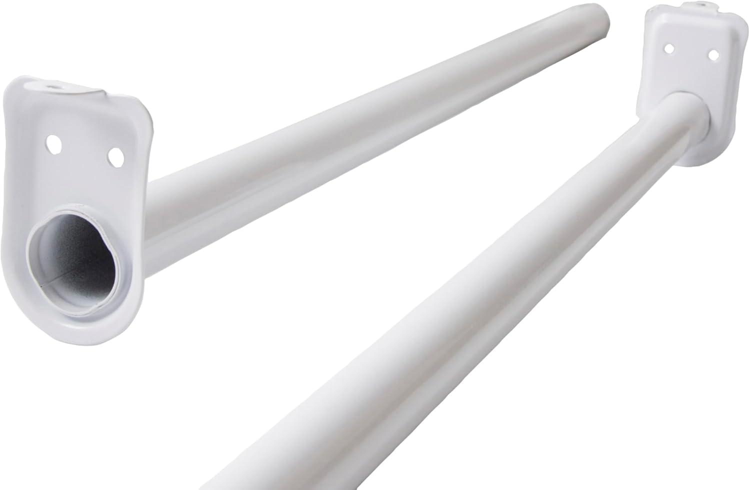 Design House Steel Adjustable 48" to 72" Closet Rod, White