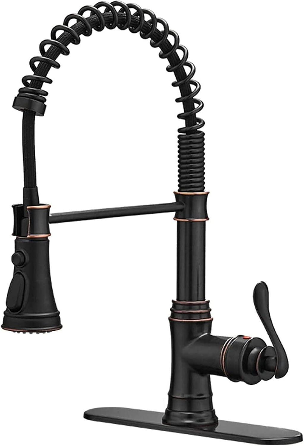 Oil Rubbed Bronze Kitchen Faucet with Pull-out Spray