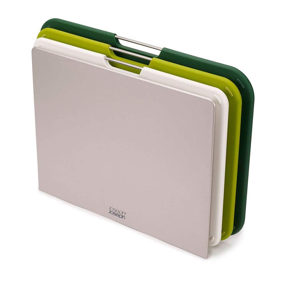 Joseph Joseph Color-Coded Plastic Cutting Board Set with Stand
