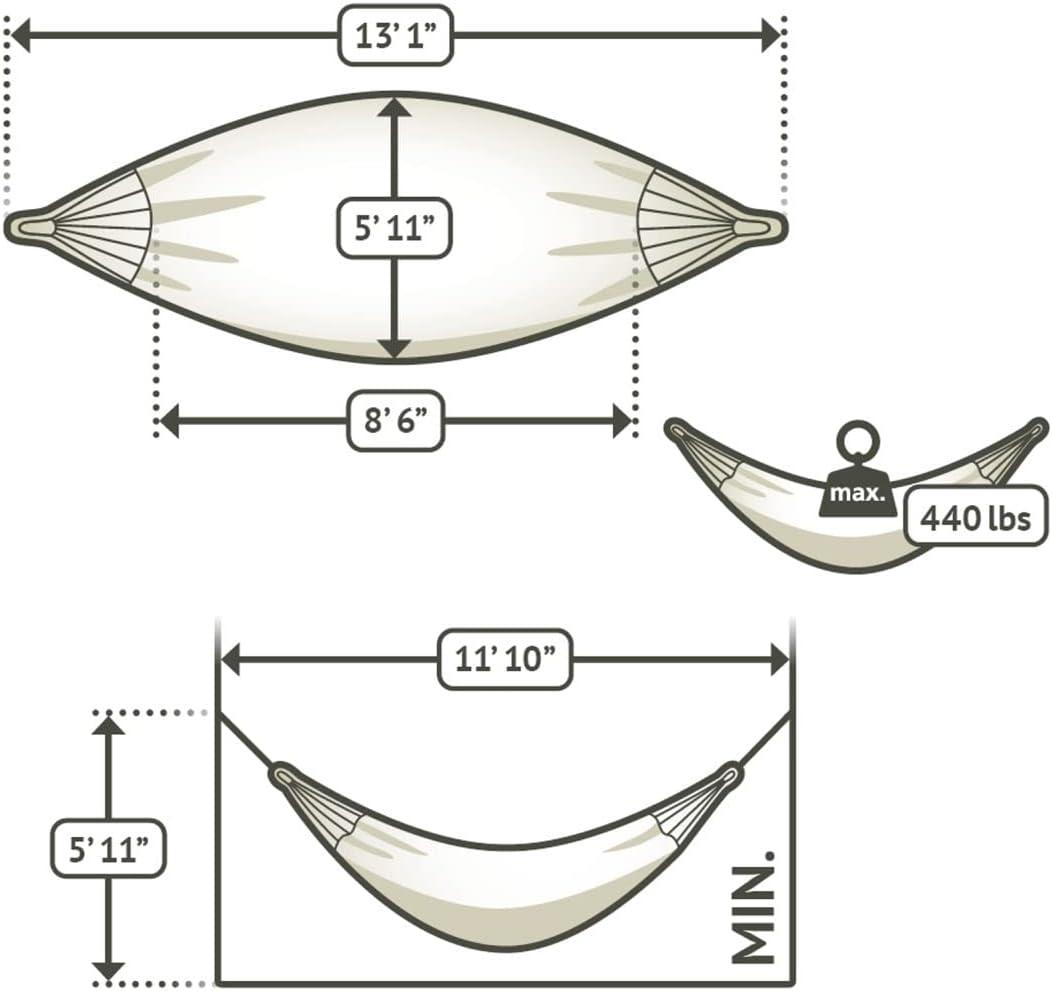 Sea Salt King Size Weather-Resistant Polypropylene Hammock