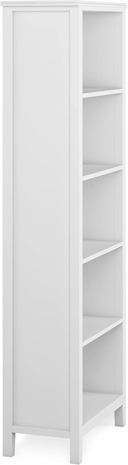 Simpli Home Artisan SOLID WOOD 72 inch x 26 inch Contemporary 5 Shelf Bookcase in White