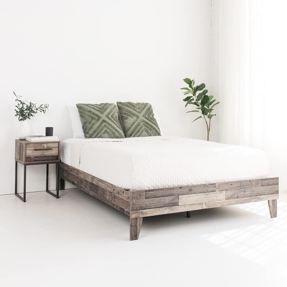 Queen Neillsville Platform Bed Gray - Signature Design by Ashley: Wood Frame, No Box Spring Needed