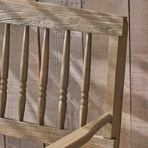 Cody Classic Gray Acacia Wood Outdoor Bench with Storage Shelf