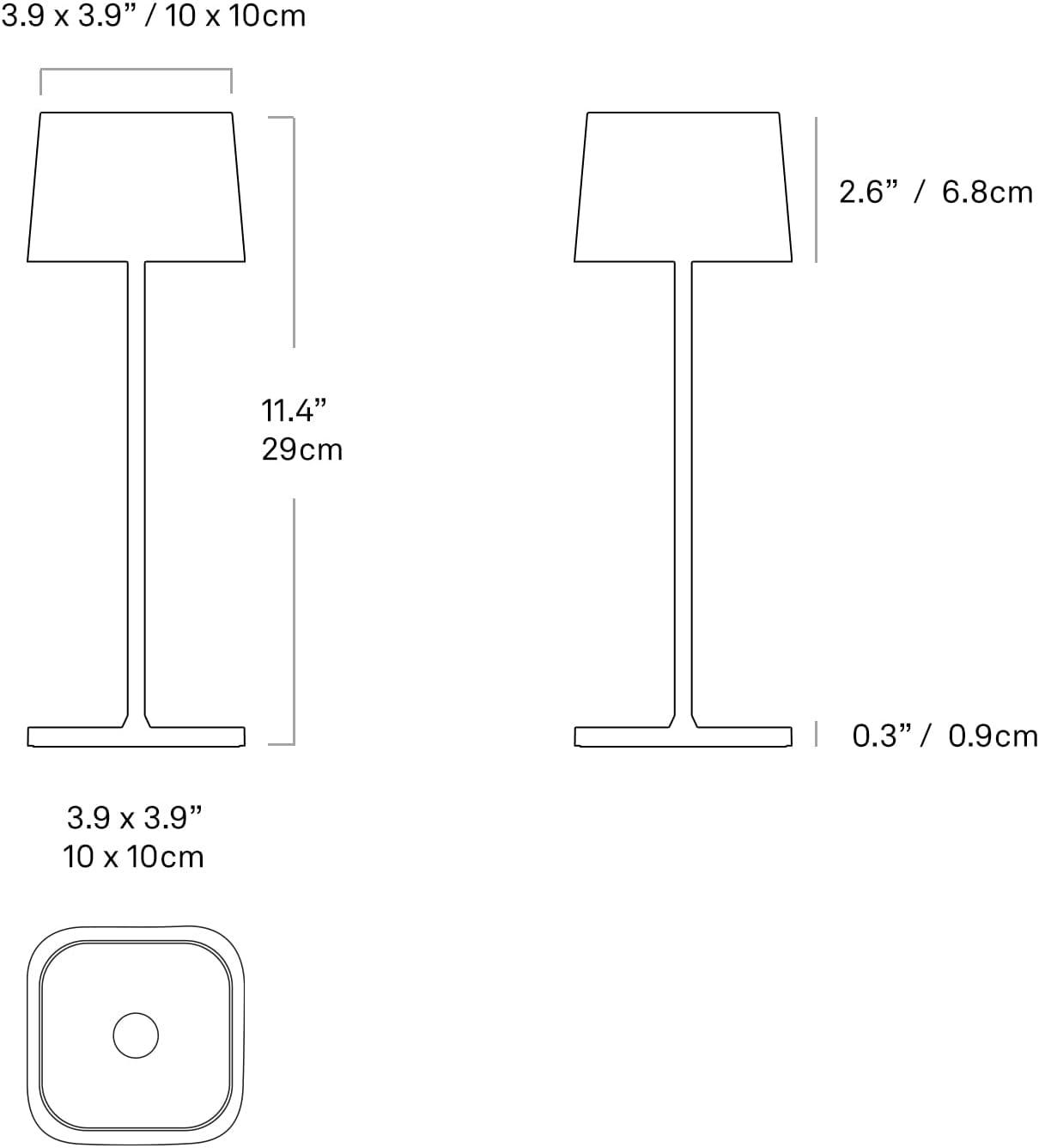 Sand Aluminum Cordless Touch Outdoor Table Lamp