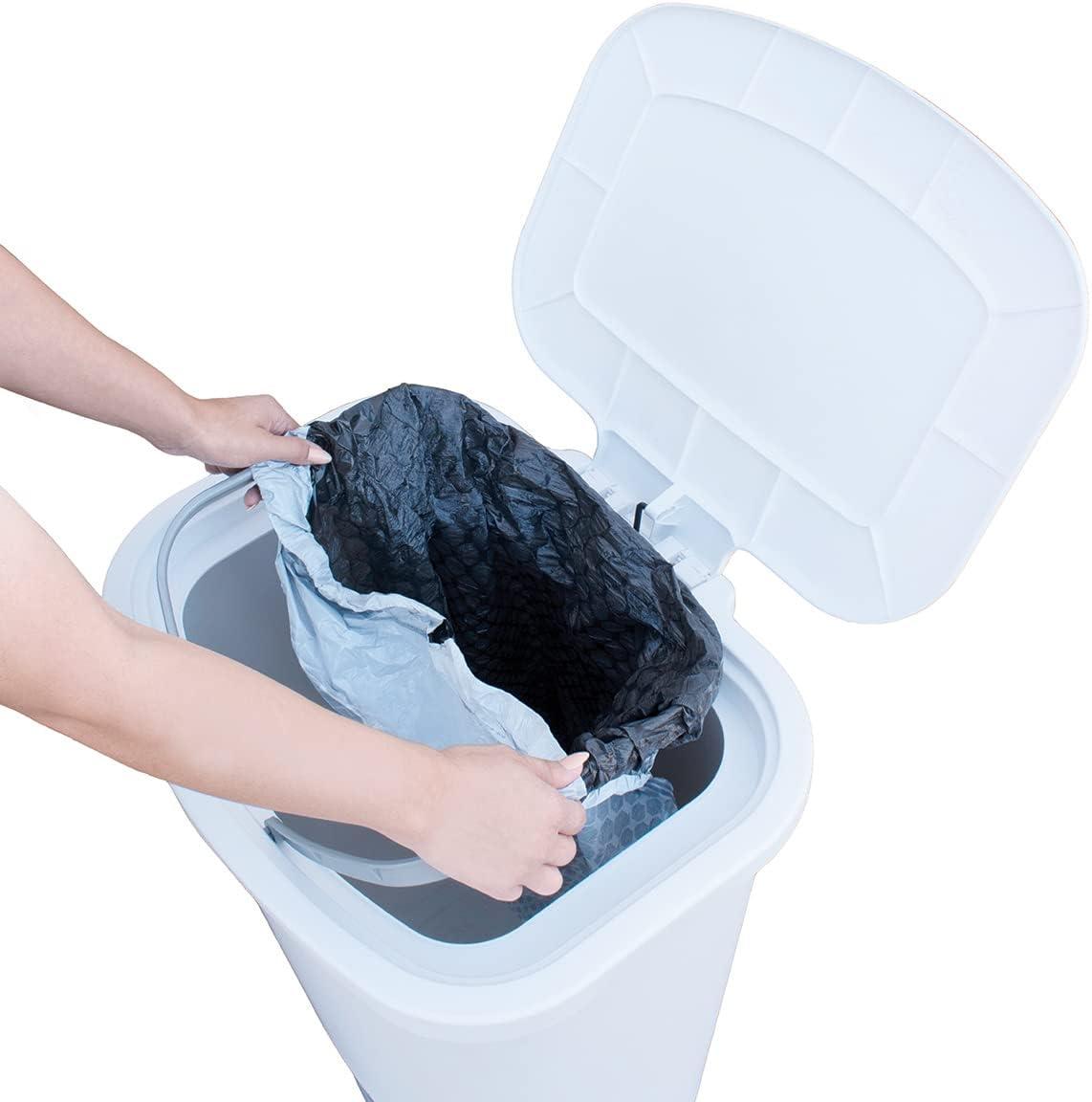 GLAD™ White Plastic Step Trash Can