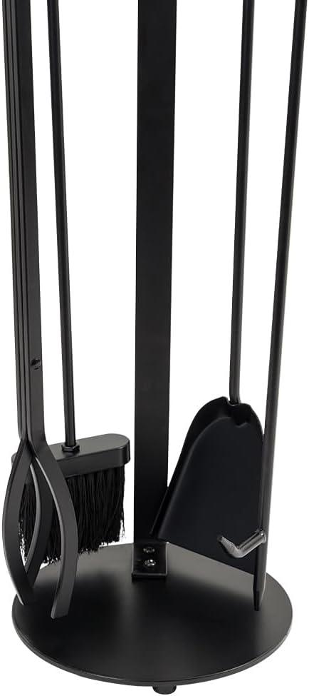 Modern Ember Modern Ember Knoll Fireplace Tool Set - Includes Brush, Shovel, Fire Poker, Tongs, and Stand - Steel