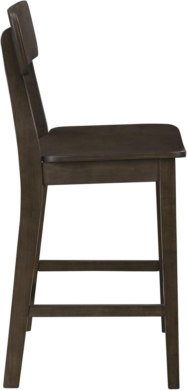 Boraam Torino Wood Counter Height Barstool Carbonite Finish