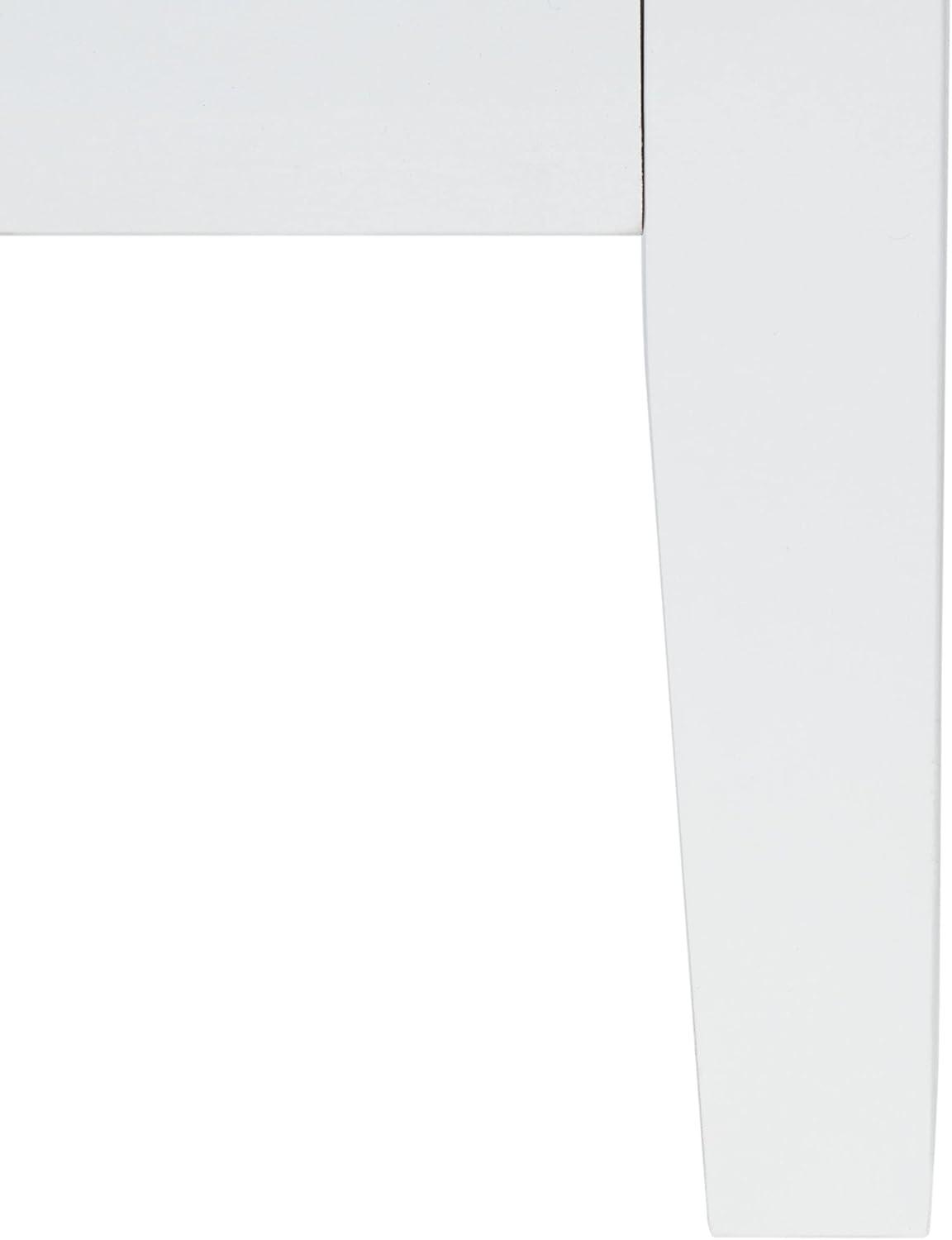 Tegan White Mahogany 2-Drawer Nightstand with Brass Ring Pulls
