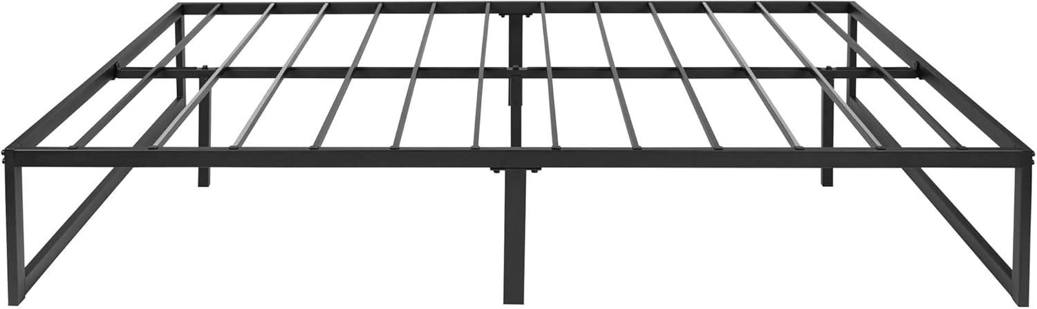 Flash Furniture Modern Steel Platform Bed Frame, Black, Full