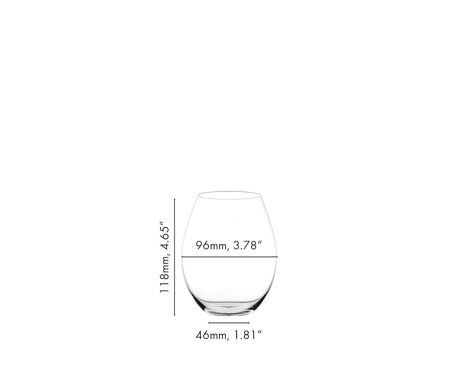 RIEDEL The O Wine Tumbler Old World Syrah Wine Glass (Set of 2)