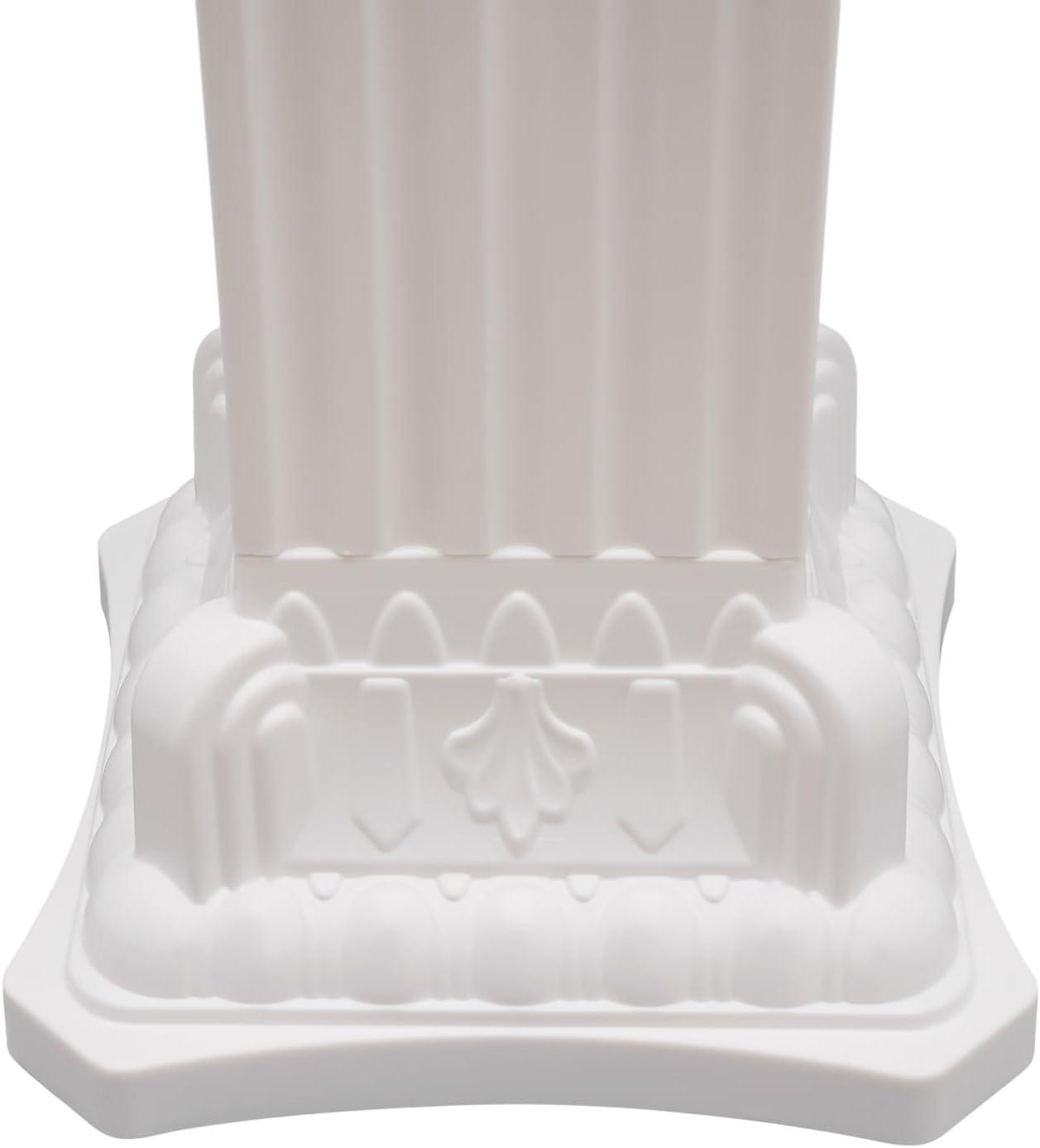 Roman Columns Plastic Wedding Stand Pillar Greek Statue Plant Stand Elegant Event Party Decorative Pedestal Flower Pot Holder Decor (4Pcs, 11.81x35.43 Inch)
