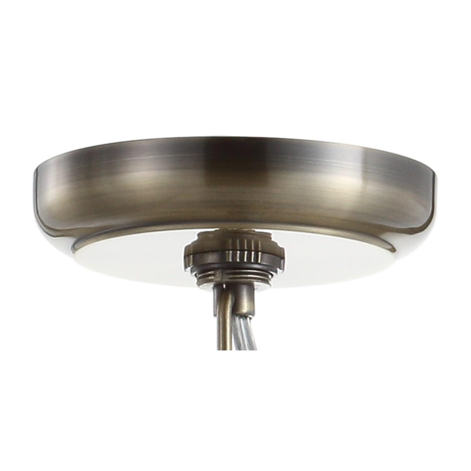 JONATHAN  Y Georgina 16" Crystal Contemporary Transitional 1 -Light Antique Brass Glam Globe Medium Hanging Pendant light