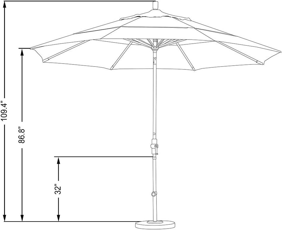 California Umbrella 11' Patio Umbrella in Granite