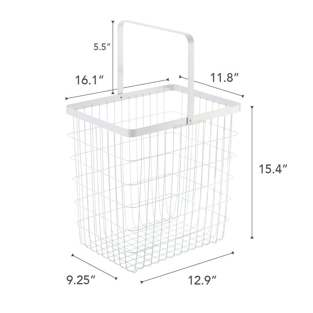 Yamazaki Home Yamazaki Home Laundry Basket, Storage Hamper, Large, Steel, Large, 8.75 gallons, 33 liters