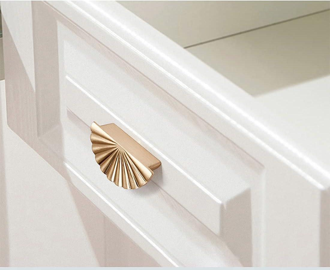 2 Pack Gold Cabinet knobs Kitchen Cabinet Pulls with Vintage Cupboard Drawers Hardware Dresser Drawer Handles Kitchen Cabinet Handles (Single Hole, 2 Pack, Brushed Gold)