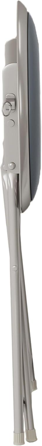 Trademark Home Set of 2 Heavy-Duty Bar Stools, 18 in. Folding Stools with Padded Seats, Gray