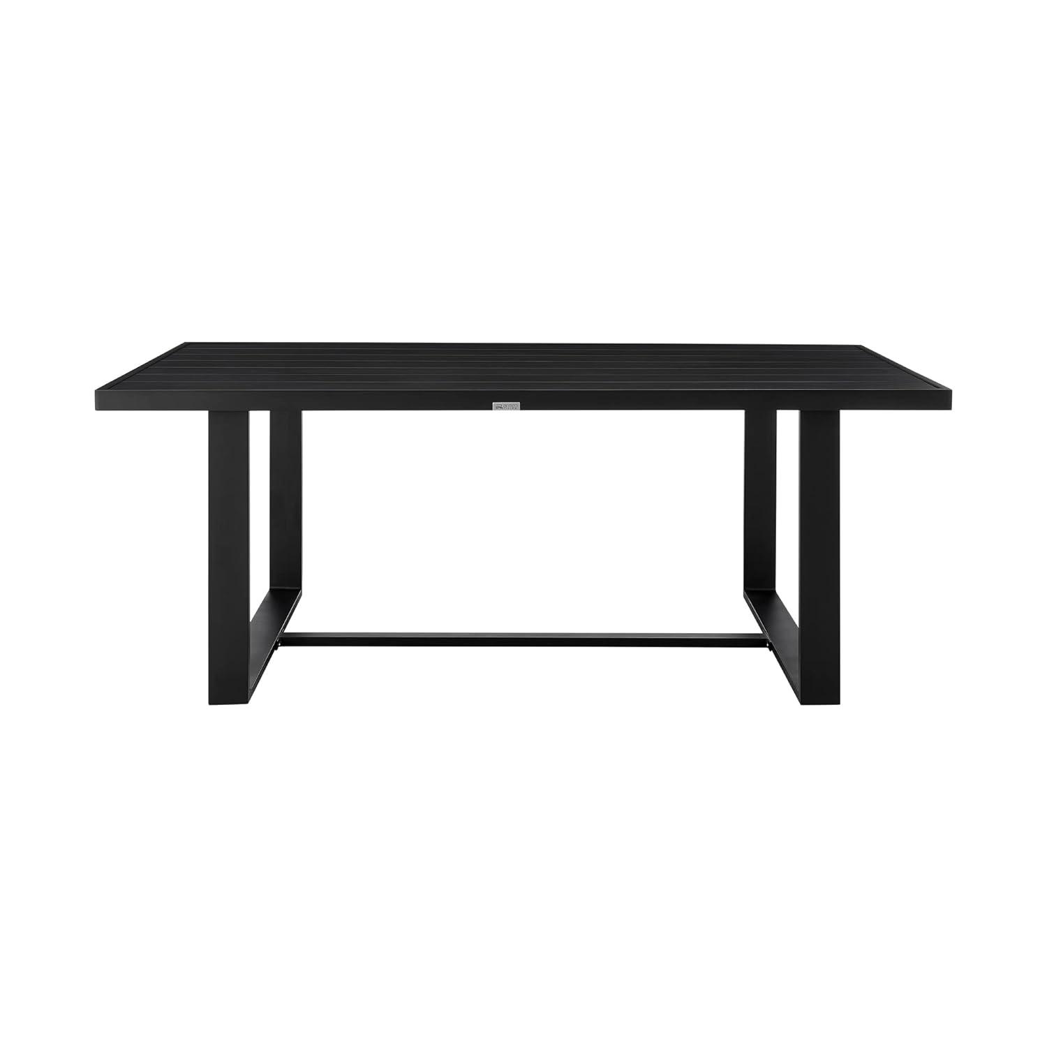 Felicia Outdoor Patio 7-Piece Dining Table Set in Aluminum with Grey Rope and Cushions