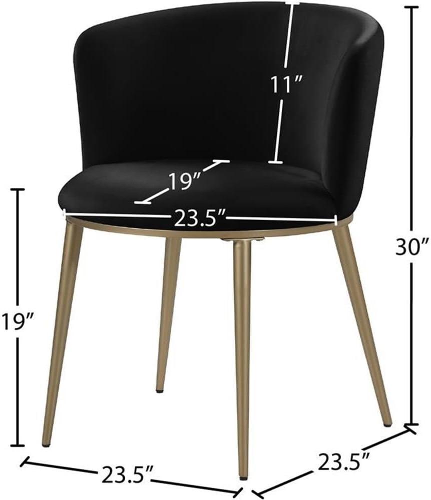 Meridian Furniture Skylar Cream Velvet Dining Chair (Set of 2)