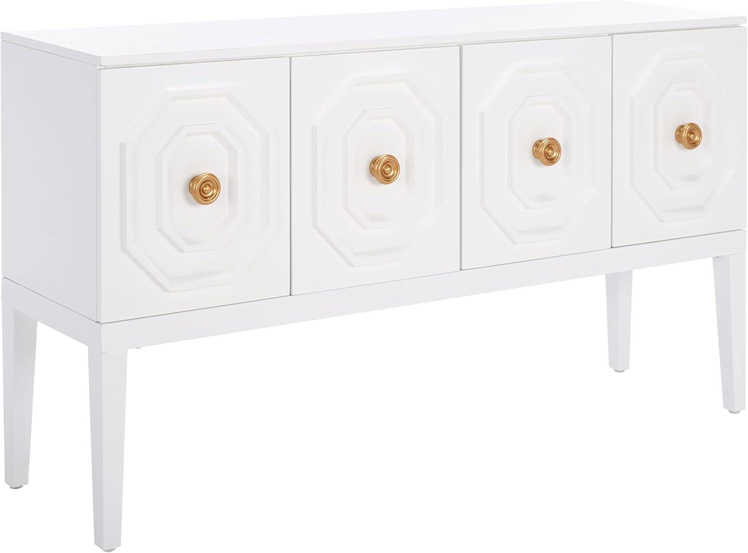 Riya 3 Door 2 Shelf Sideboard - White - Safavieh