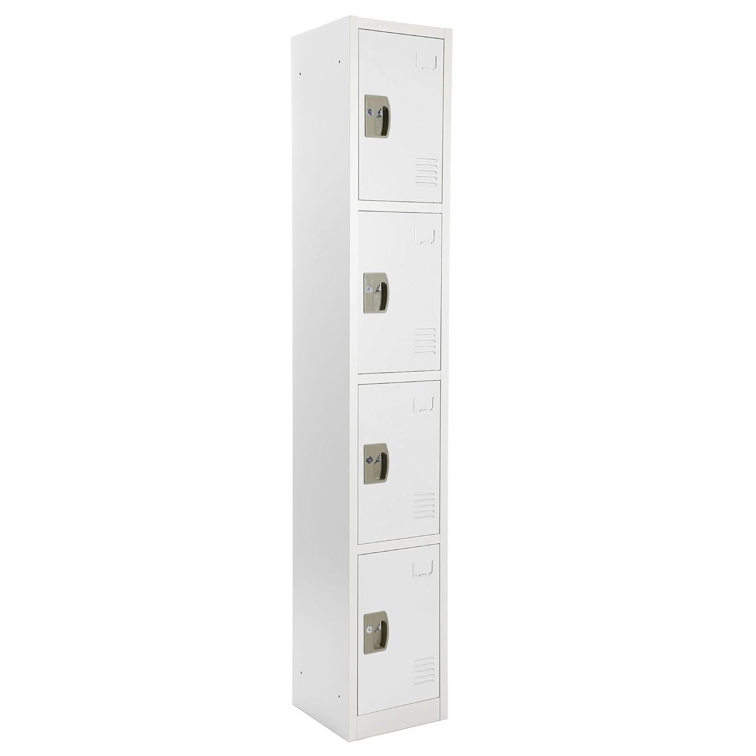 AdirOffice 12'' Wide Steel 4-Tier School and Gym Locker