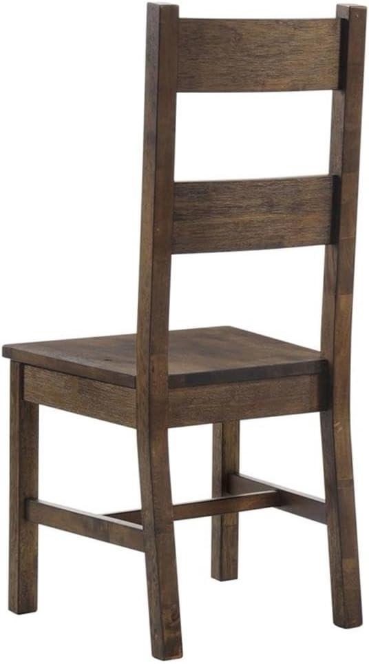 Coaster Coleman Wood Dining Chairs with Ladder Back in Brown