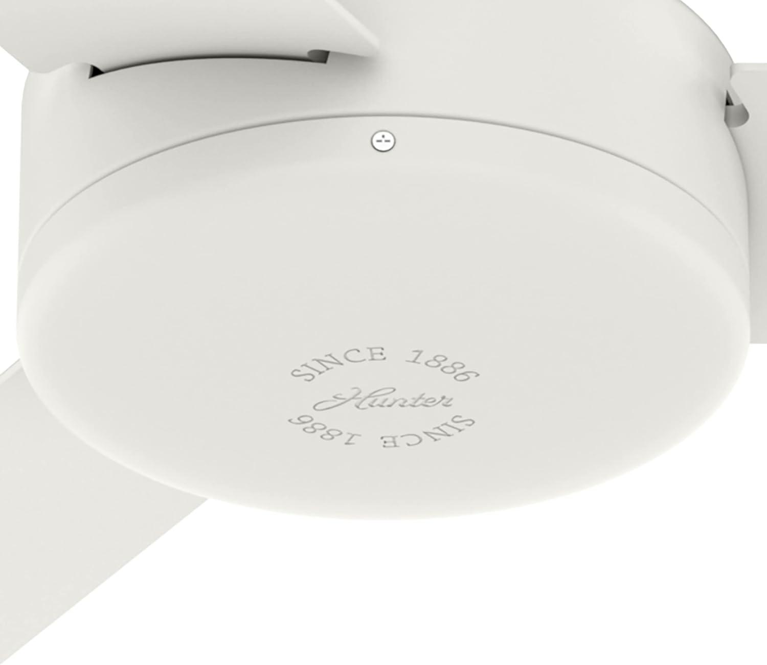 52" Matte White 3-Blade Ceiling Fan with Wall Control