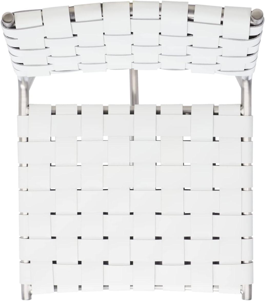 Olenna Woven Counter Stool - BST3011 - White/Silver - Safavieh