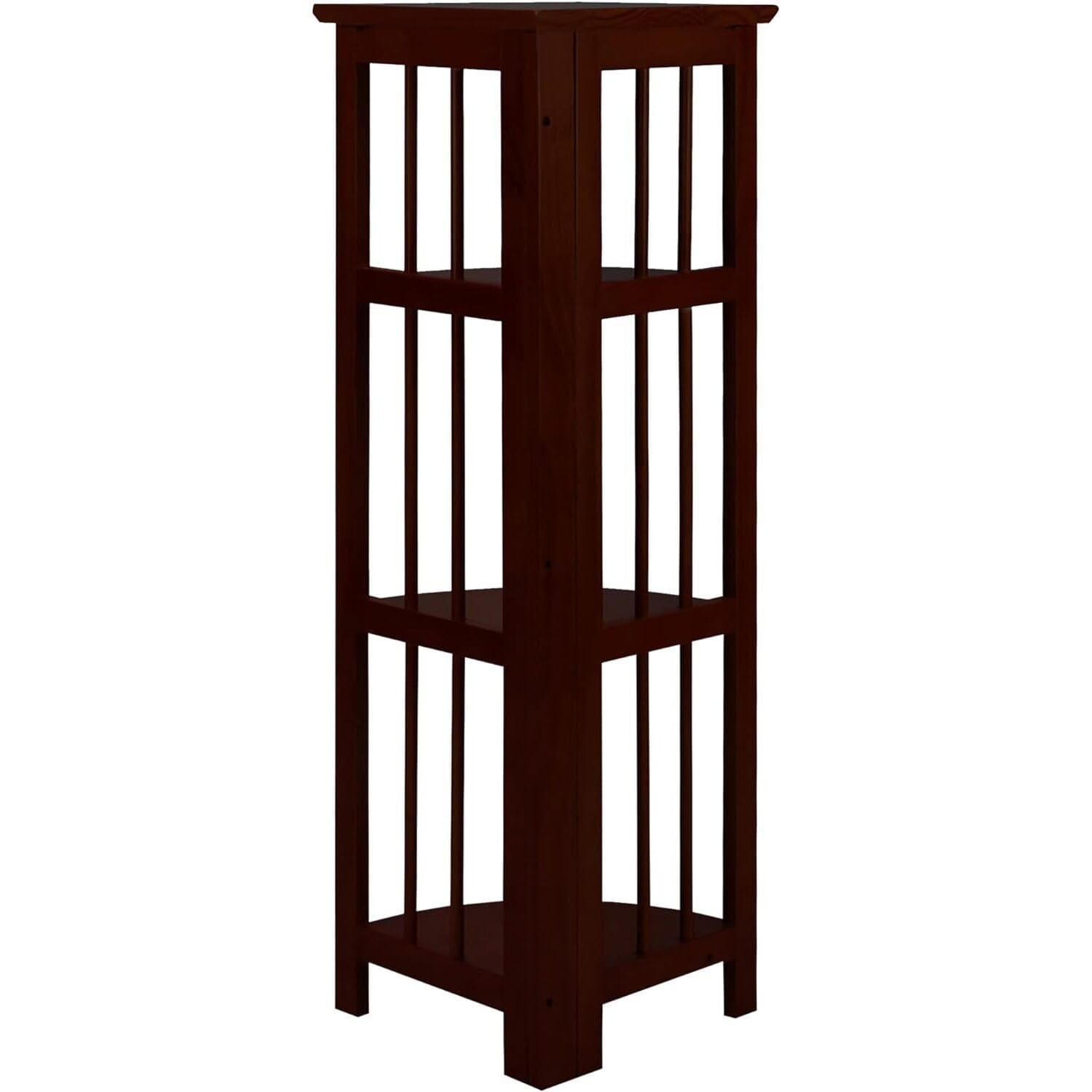 Casual Home  4-Shelf Corner Folding Bookcase - Truffle Brown