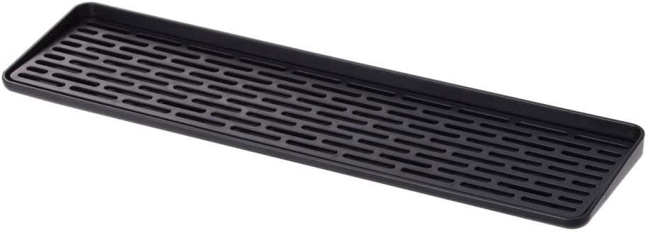 Black Slim Metal and Plastic Sink Drainer Tray