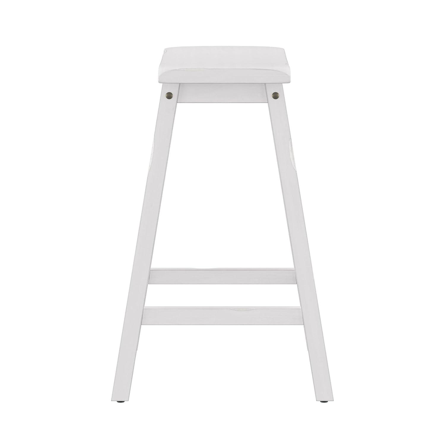 Hillsdale Furniture Moreno Backless 24" NonSwivel Counter Height Barstool Sea White: Wooden Kitchen Stool, Fixed Height